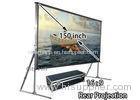 1080P HD Matte White Screen / Portable Presentation Screen With Aluminum Frame