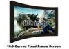 Full HD 100&quot; Round Projection Screen With 4 Sides Black Velevt Frames
