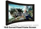 Full HD 100" Round Projection Screen With 4 Sides Black Velevt Frames