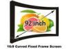 Widescreen 92'' 1140 x 2030mm Curved Projection Screen Support Ultra HD 4K