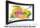 Widescreen 92'' 1140 x 2030mm Curved Projection Screen Support Ultra HD 4K