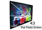 130" High Resolution 1981 x 2641mm Flat Projector Screen For 3D 4K Cinema