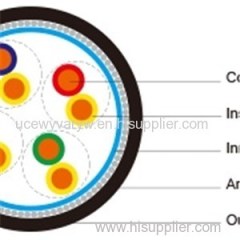 Flame Retardant CAT5e Armoured Data Cables LSZH Sheath