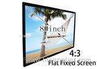 160 degree High Brightness 80'' 4 / 3 Flat Projection Screen With Black Velevt