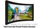 Brightness Matt White 3D Projector Projection Screen 80 inch Curved Fixed Frame Wall Mount Screens