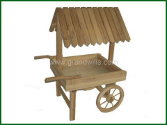 Move freely Wooden Planter Carts Backyard Garden Decor