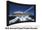 160" Diagonal 16:9 HDTV Format Curved ( 6 Piece Fixed Frame) Projector Screen White Material