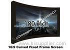 Outstanding Picture Quality Huge Projection Screen 180" Embowed Black Velevt Fixed Frame 16:9 Ratio