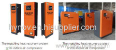 The contrast of the Tube type heat recovery system of air compressor and plate type heat exchanger