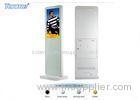 White Free Standing LCD Advertising Display 32 Inch Wireless Remote Control