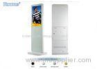 White Free Standing LCD Advertising Display 32 Inch Wireless Remote Control