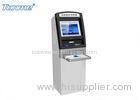 19 Inch Supermarket Self Service Payment Kiosk With Motor Chip Card Writer Reader