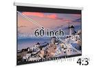 Classroom Manual Projection Screen / HD Projection Screen 60 inch 4 x 3 Format