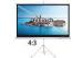 60 Inch PPT Office Manual Projector Screen / Pull Up Projection Screen For Home Cinema