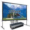 White Wideview Fast Fold Projection Screen For Home / Office Retractable
