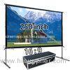 White Wideview Fast Fold Projection Screen For Home / Office Retractable