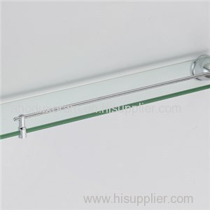 Brass Bath Shelf With Glass