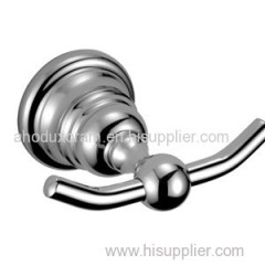 Wall Mounted Polish Chrome Double Hook