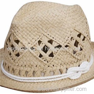 Promotional Ivory Paper Straw Beach Hats for Lady