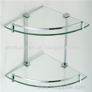 Triangle Glass Shelf With Double Tiers