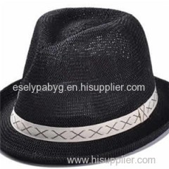 Custom Design Men's Fedora Hat with Printed Logo for Promotion