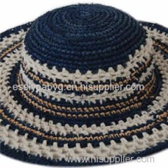 Women paper braid hat colorful floppy hat