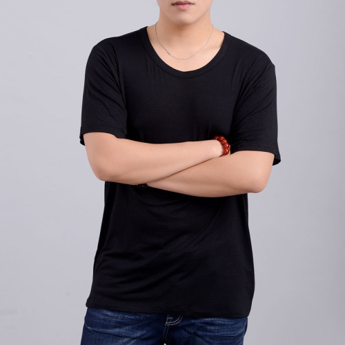 Apparel&Fashion T-shirt YUSON Men's Seamless Bamboo Viscose O-neck Short Sleeve Undershirt Eco-friendly Fiber For Summer