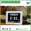 8 inch Dated & Day calendar digital wall clock for elderly