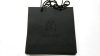 Black textured paper gift bag printing