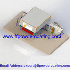 Compact powder coating system for aluminum profile