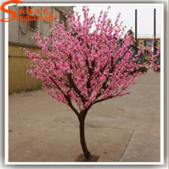 Orange color of plastic cherry blossom trees wedding trees