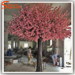 Pink flowers artificial cherry blossom trees plastic trees for wedding decoration