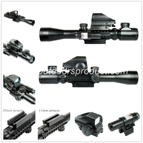 3-9X40EG Hunting Riflescope with Dot Sight & Red Laser