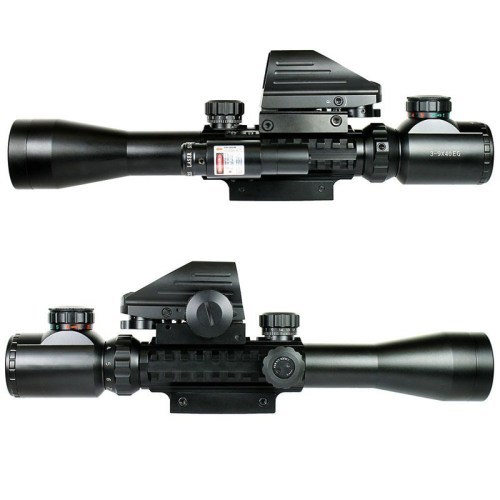 3-9X40EG Hunting Riflescope with Dot Sight & Red Laser