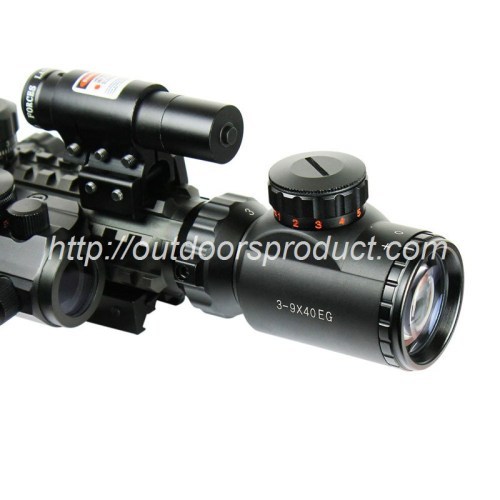 3-9X40EG Red Laser & Holographic Dot Sight Hunting Scope