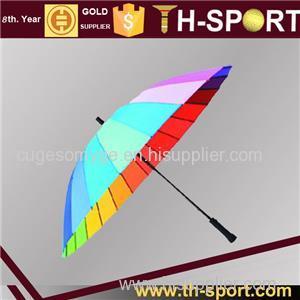 Pongee Single Layer Golf Umbrella