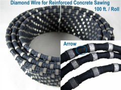 Diamond wire-saws for reinforced concrete