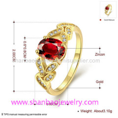 Gold Plated Costume Fashion Zircon Jewelry Rings