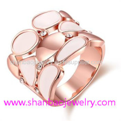 Gold Plated Costume Fashion Zircon Jewelry Woman Rings