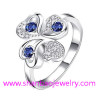 Silver Plated Costume Fashion Zircon Jewelry Rings