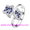 Silver Plated Costume Fashion Zircon Jewelry Women Rings