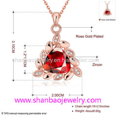 Gold Plated Costume Fashion Zircon Jewelry Necklaces