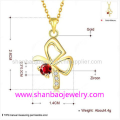 Gold Plated Costume Fashion Zircon Jewelry Women Necklaces