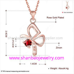 Gold Plated Costume Fashion Zircon Jewelry Women Necklaces