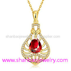 Gold Plated Costume Fashion Zircon Jewelry Woman Necklaces