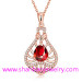 Gold Plated Costume Fashion Zircon Jewelry Woman Necklaces
