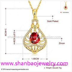 Gold Plated Costume Fashion Zircon Jewelry Woman Necklaces