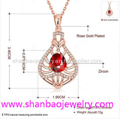 Gold Plated Costume Fashion Zircon Jewelry Woman Necklaces