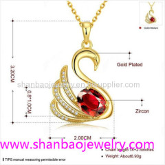 Gold Plating Costume Fashion Zircon Jewelry Woman Necklaces