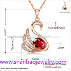 Gold Plating Costume Fashion Zircon Jewelry Woman Necklaces